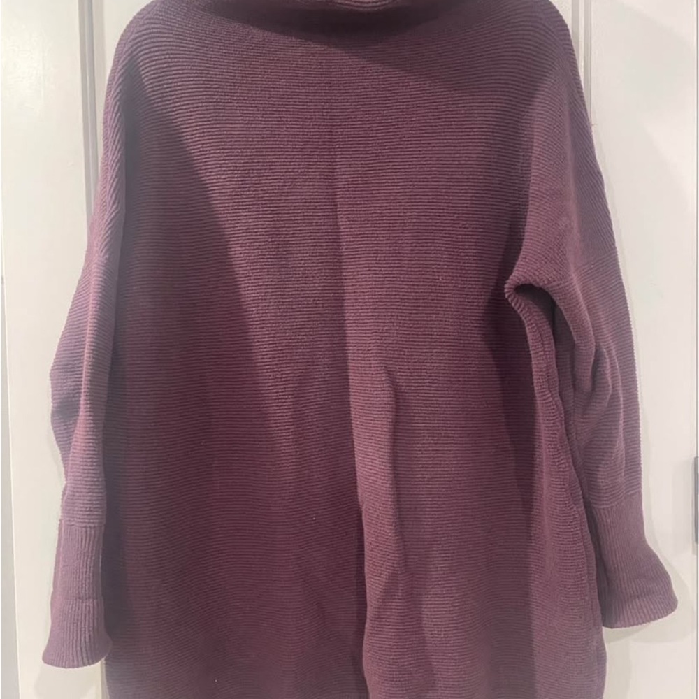 Free People Dark Mauve Cowl Neck Sweater